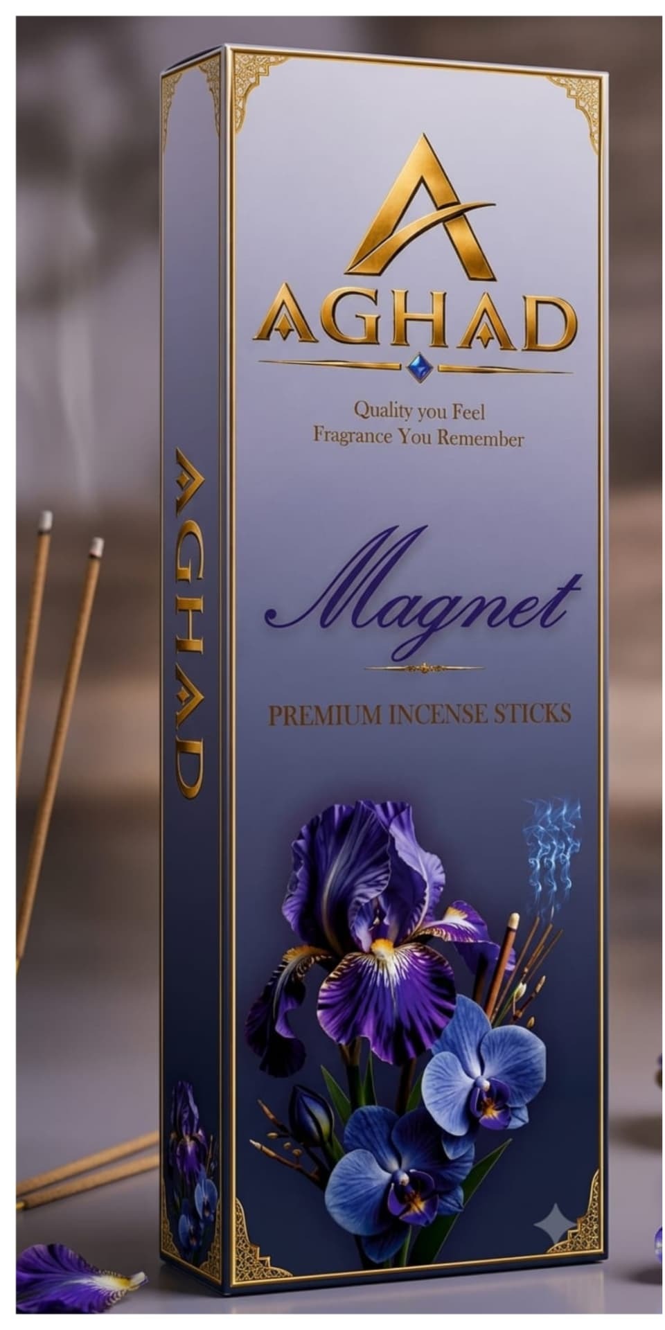 AGHAD Magnet Premium Incense Sticks packaging